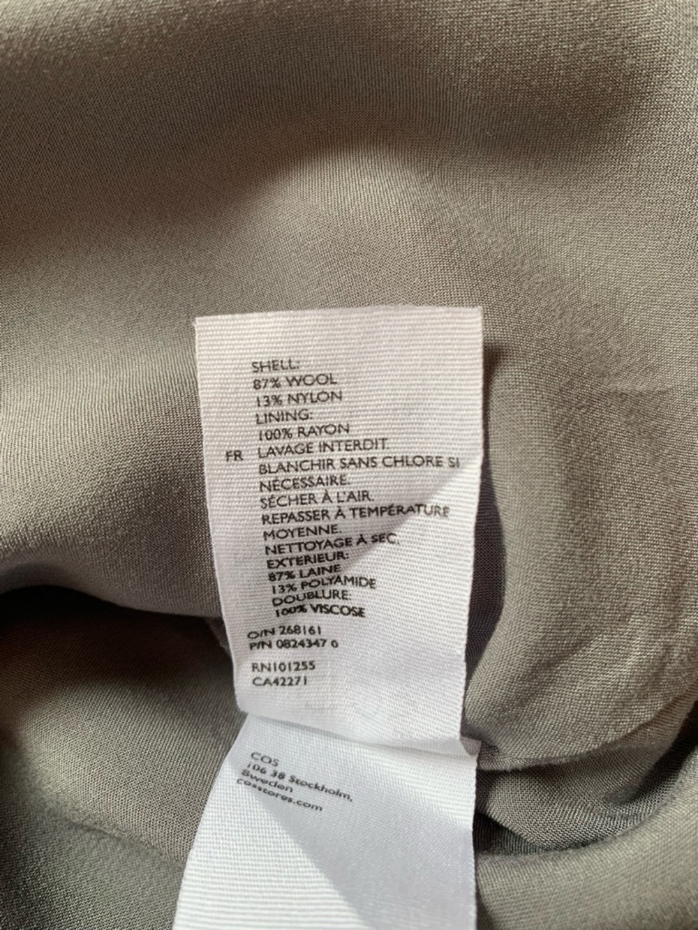 COS Grey Boatneck 3/4 Sleeve Tunic - Picture 9 of 9